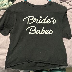 Brides babes crop top